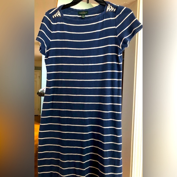 Ralph Lauren Dresses & Skirts - RALPH LAUREN Jeans Blue & White Striped Nautical Style Dress  Size M